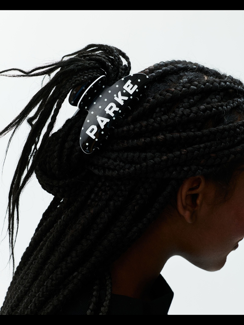 Parke Black Polka Dot Hair Claw Clip for Women
